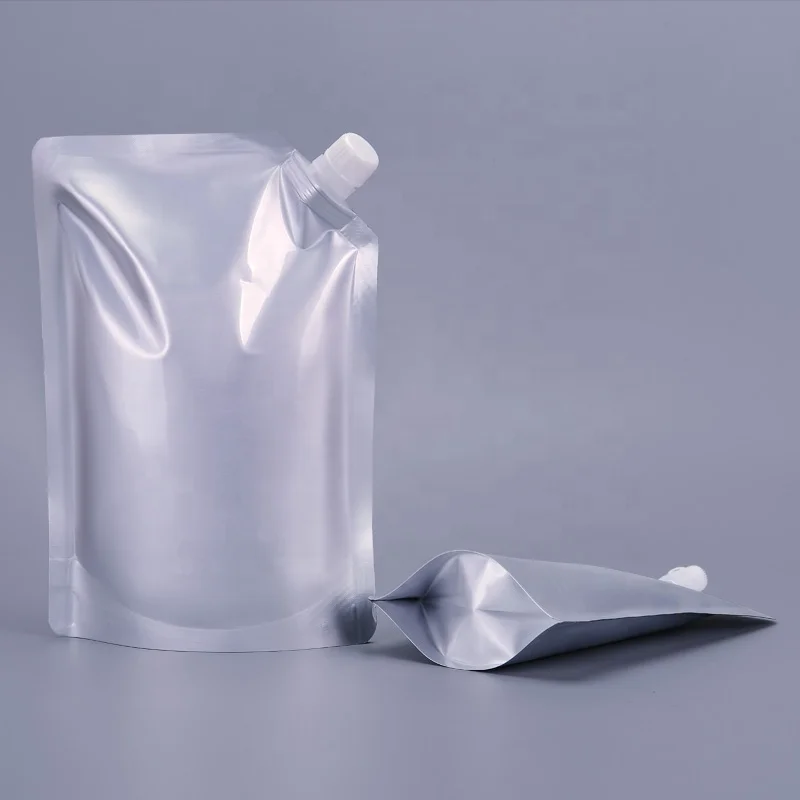 China top spout biodegradable liquid bag 250ml Spout Pouch stand up Water Aluminized foil Pouch
