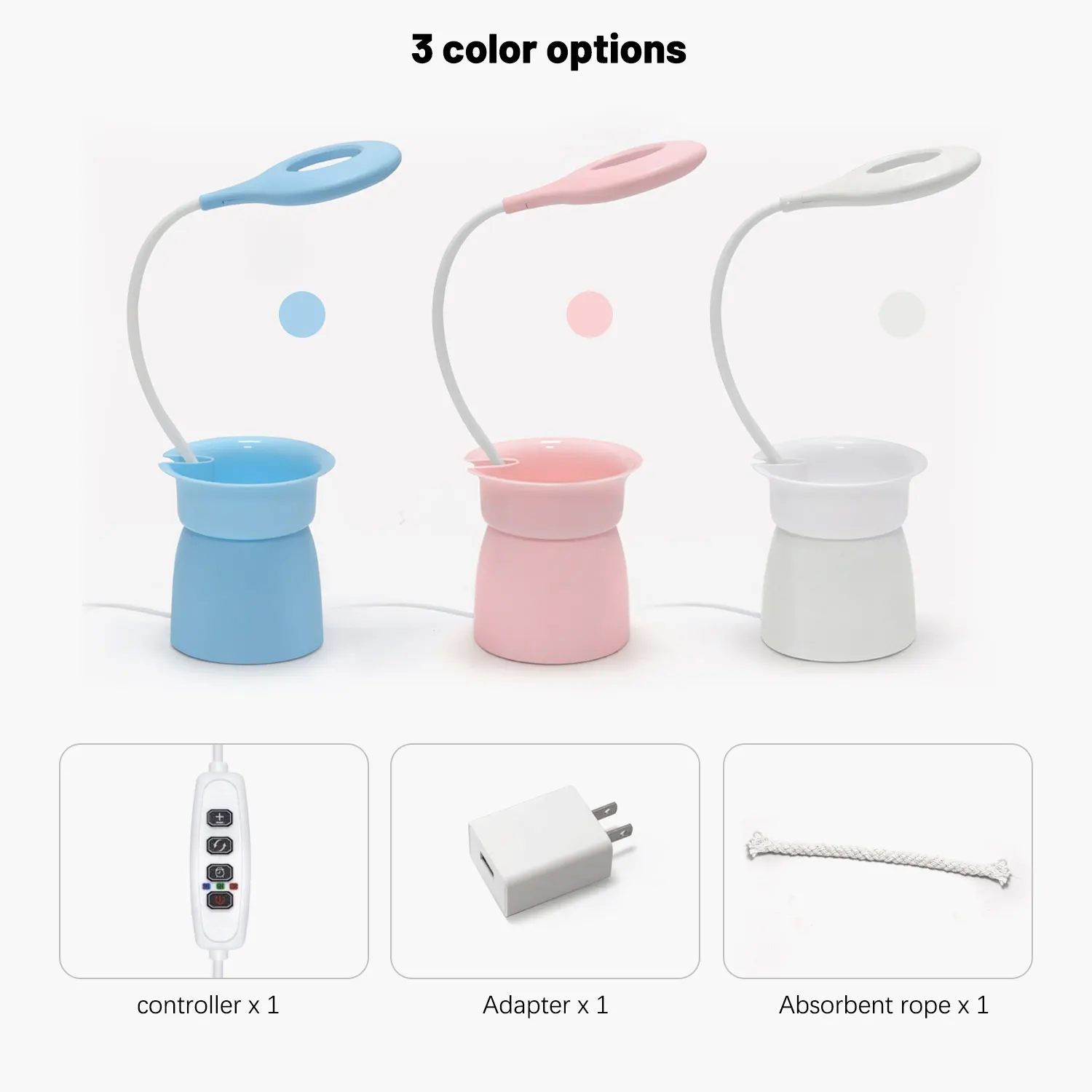 Creative Ideal Gift home and office plant light mini indoor garden decor home grow kit blue/ white/ pink for potted plants