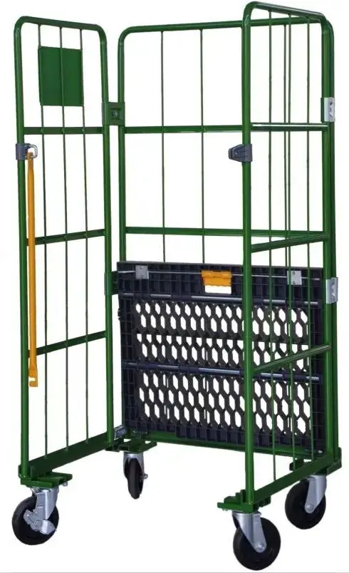 Professional Manufacture Cheap Metal Foldable Roll Container Cart Cage