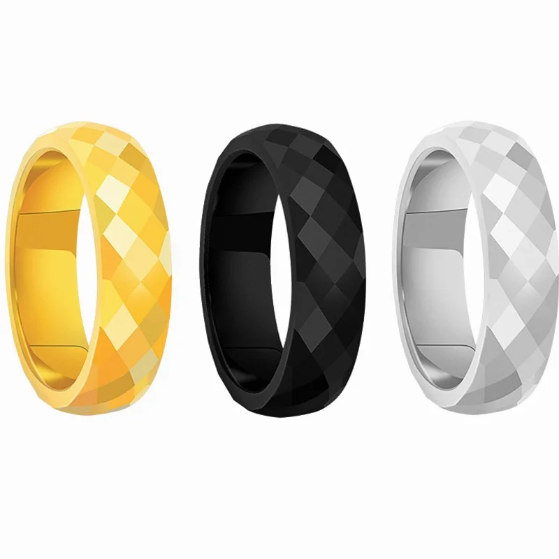 New Designs 6mm Couple Ring Multi-Faceted Stainless Steel Fashion Jewelry Couple Rings Popular Fidget Rings