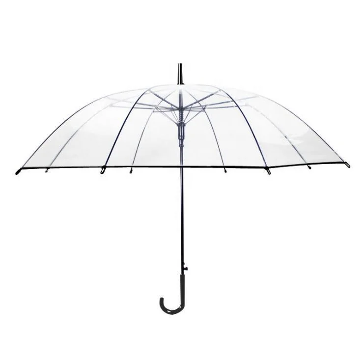 Cheap Plastic Gift Umbrella Custom Auto Open Straight Transparent Umbrella