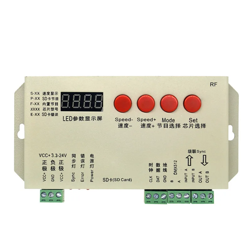 K-1000S Pixel LED Controller RF Wireless Remote Control 29 KEYS K1000S ws2811 Strip Programmable SD Card Pixel Controller