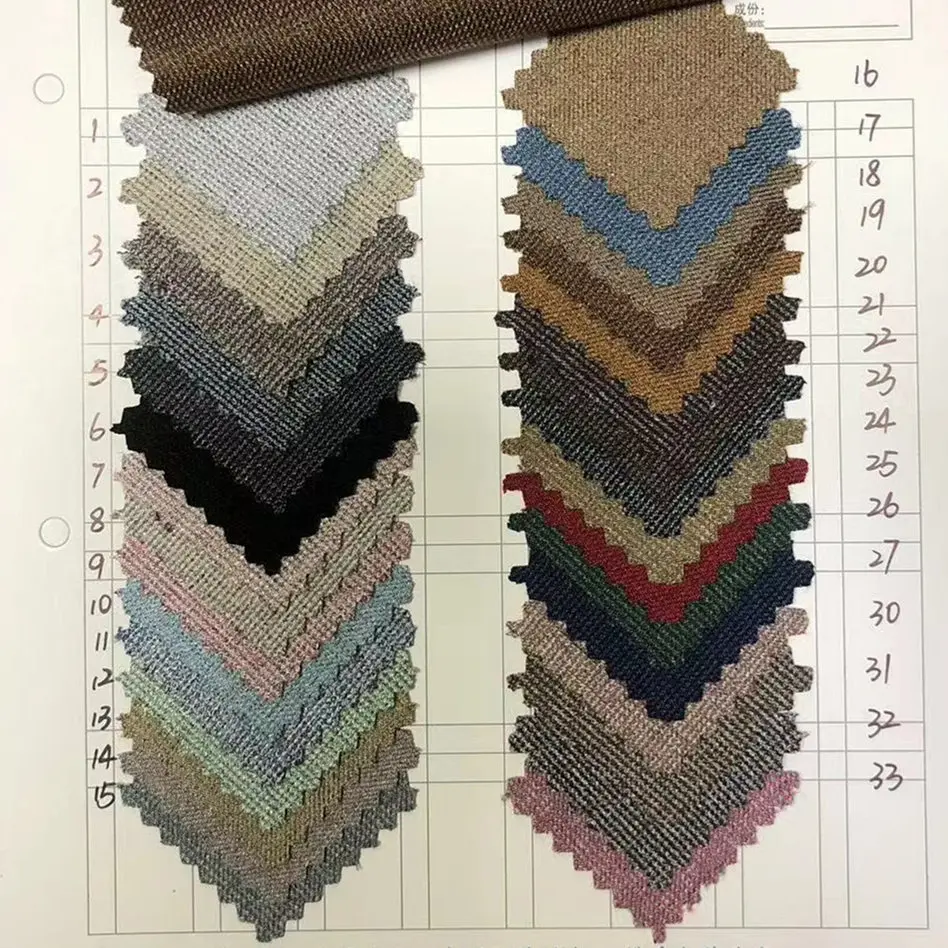 TR Twill Brushed Fabric Stretch Polyester Viscose Blended Suit Pants Free Sample Jacquard Plain Dyed Uniforms Linings Boys Girls