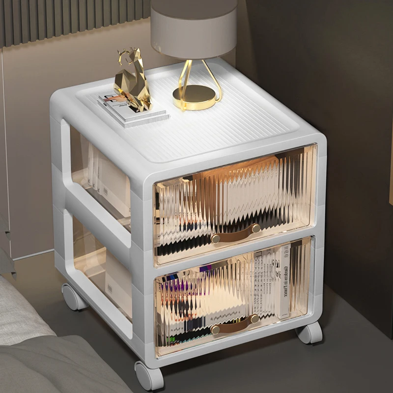 The New Plastic Drawer Storage Office Organization Storage Basket Modern Is Suitable for The Office Multifunction White 100pcs