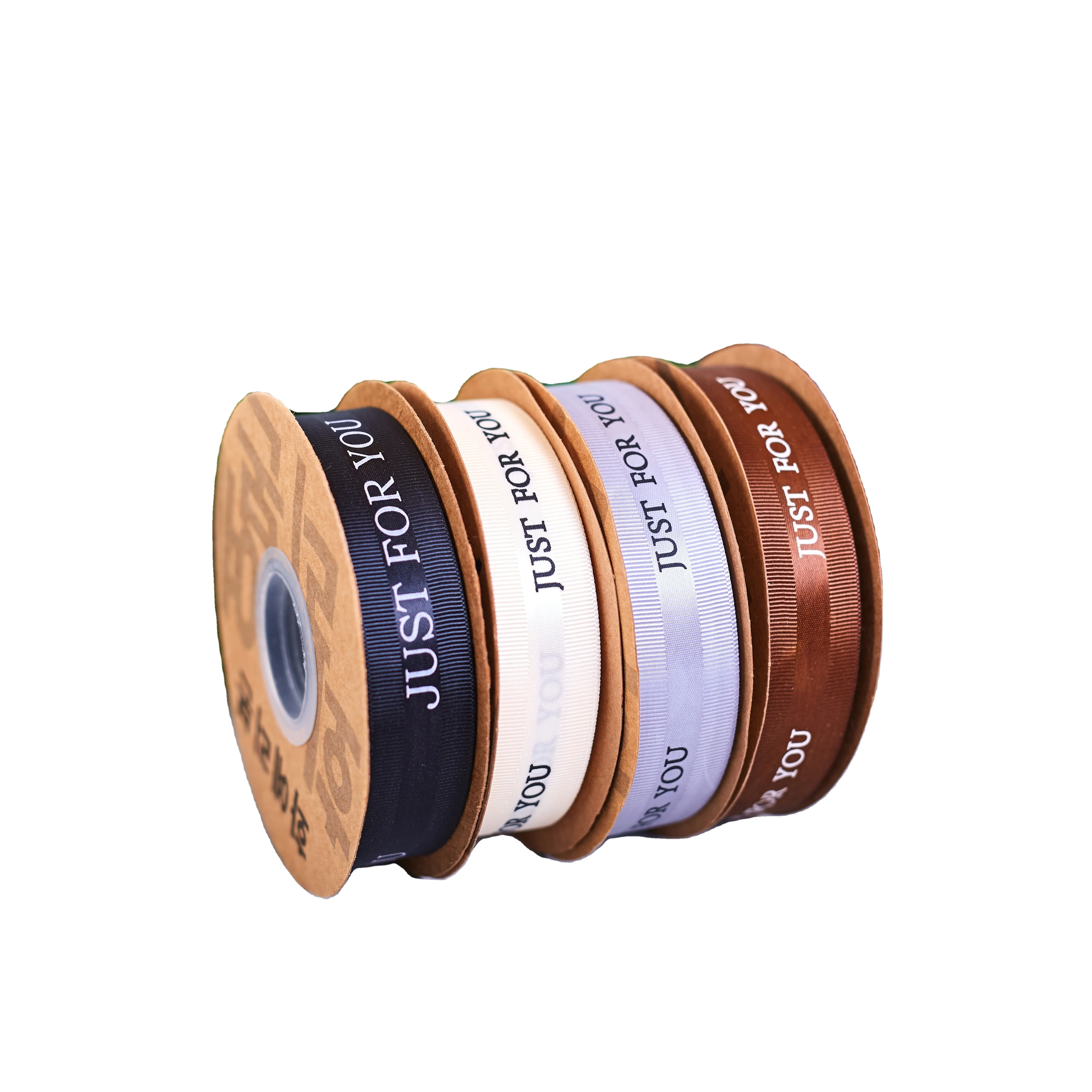 Factory wholesale  decorative flowers ribbon grosgrain ribbon roll Custom LOGO gift box  with ribbon