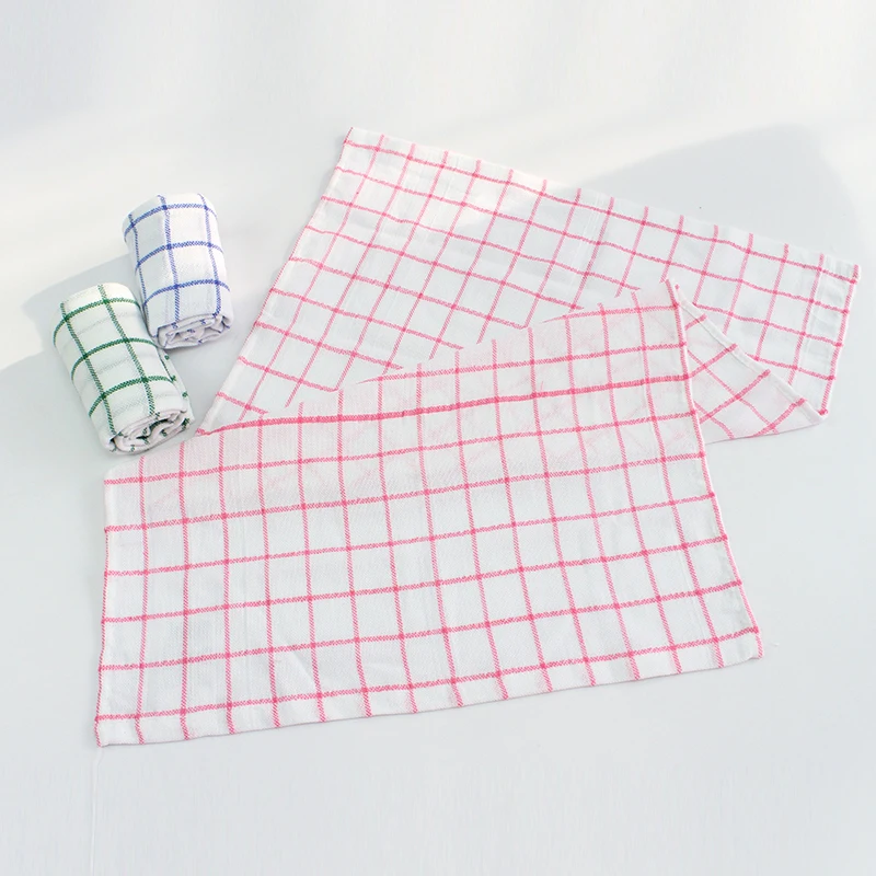 
Popular 3 Colors New Checked Pure Cotton Custom Tea Towel Printing 