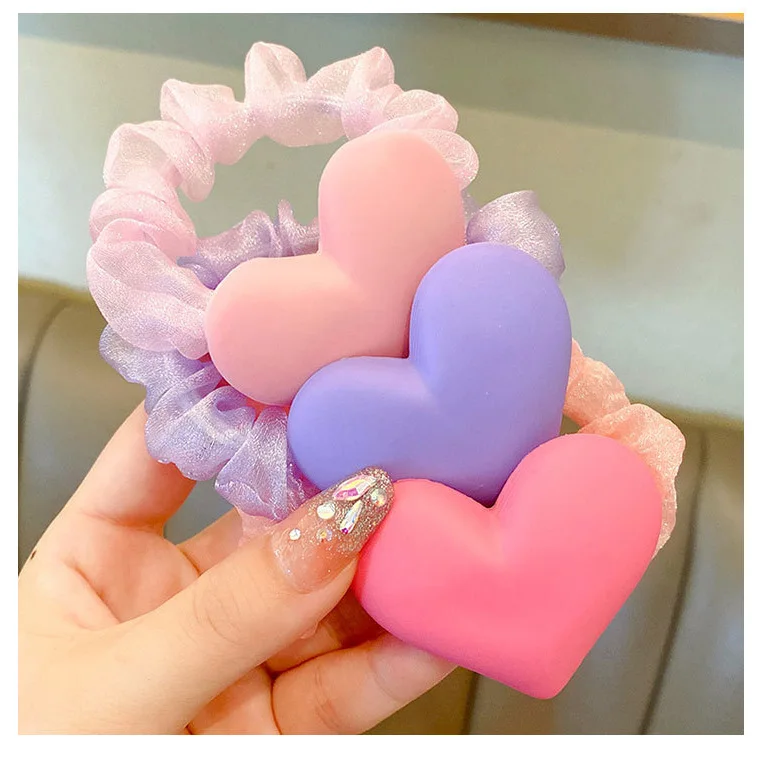 Fashion 5pcs /set   hair scrunchies for children  sweet cartoon  hair ring kids hair accessories set