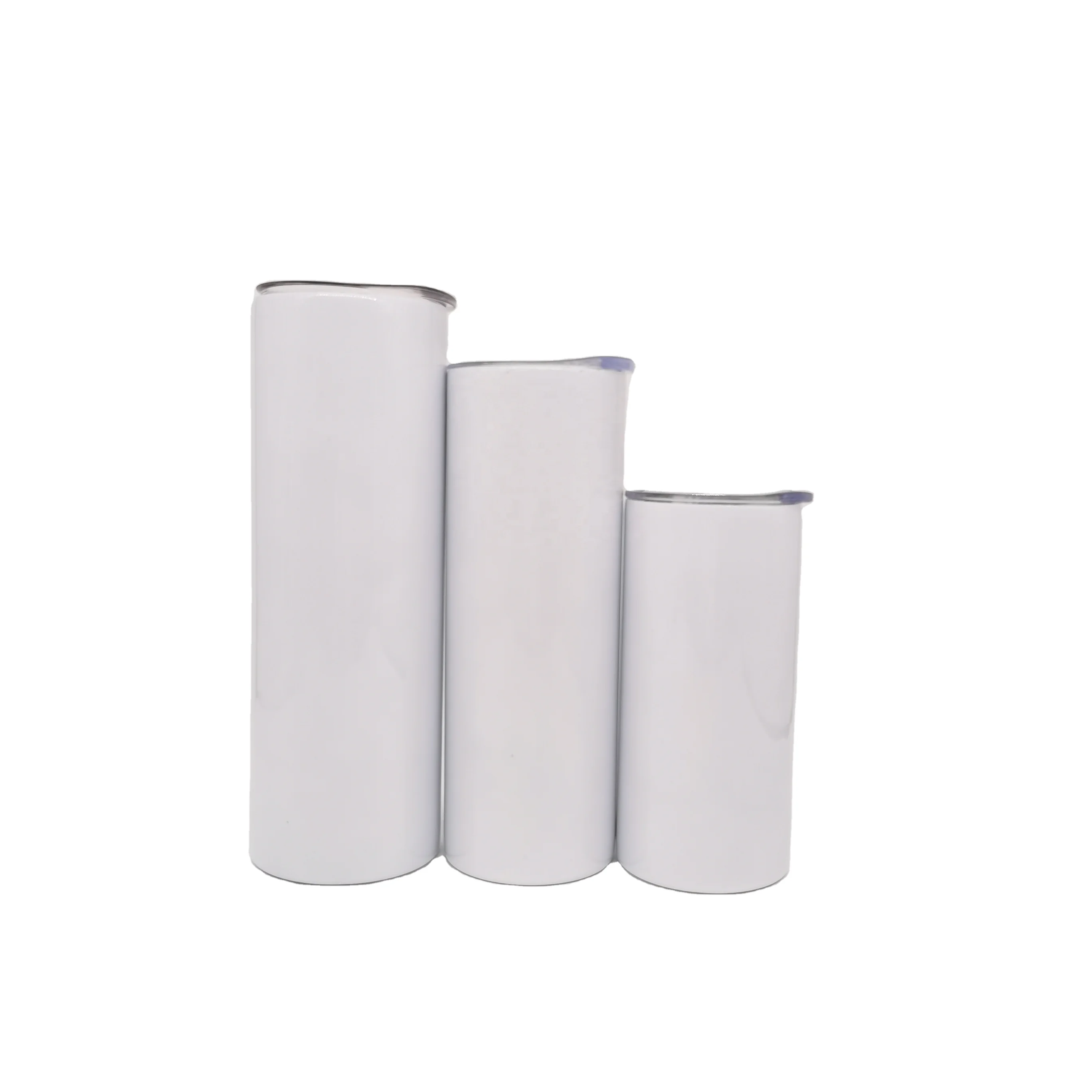 Usa warehouse in stock 15oz 20oz 30oz blank straight skinny white vacuum insulated sublimation tumbler