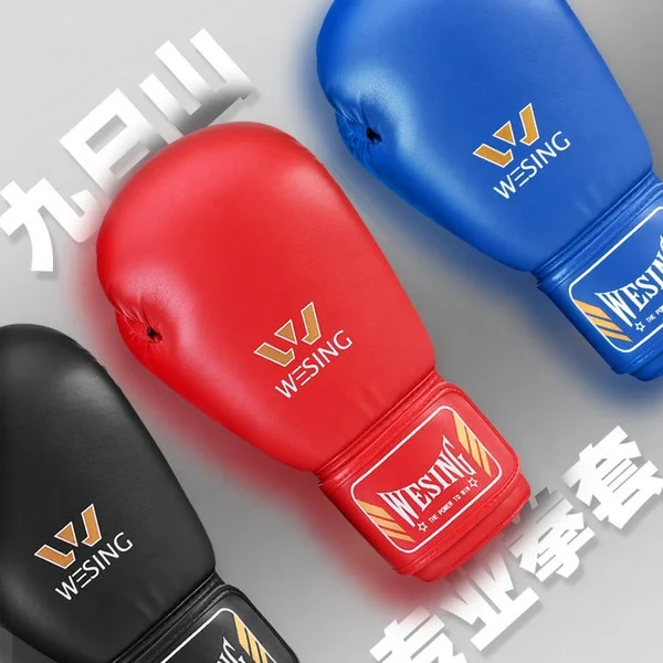 Индивидуальные боксерские перчатки WESING кожаные оптовая продажа боксерских