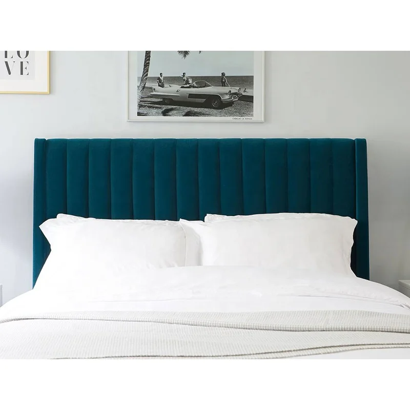 Modern king size velvet ottoman bed frame with storage