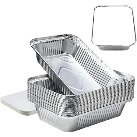 Custom Logo take away food containers aluminum foil container for food packaging machine