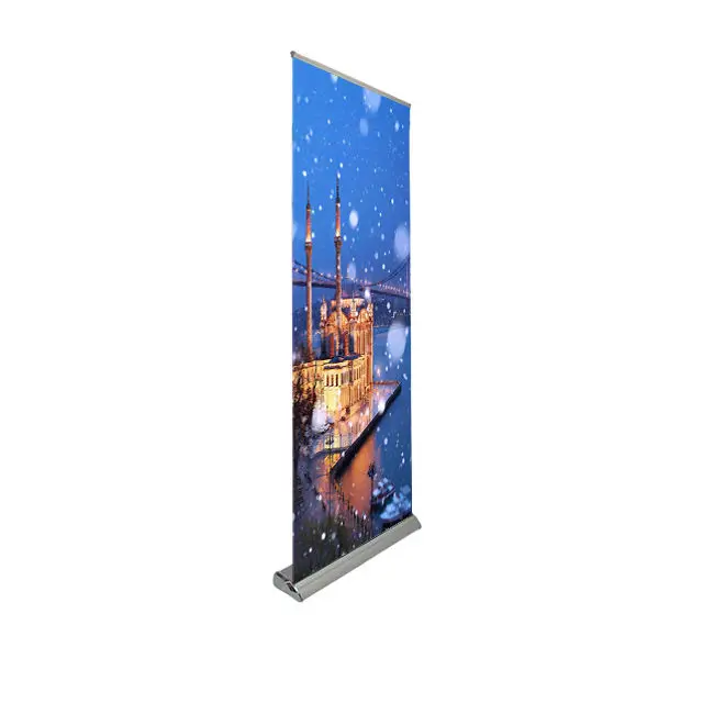 Portable 80 X 200 Aluminum Roll Up Banner Stand Advertising Display