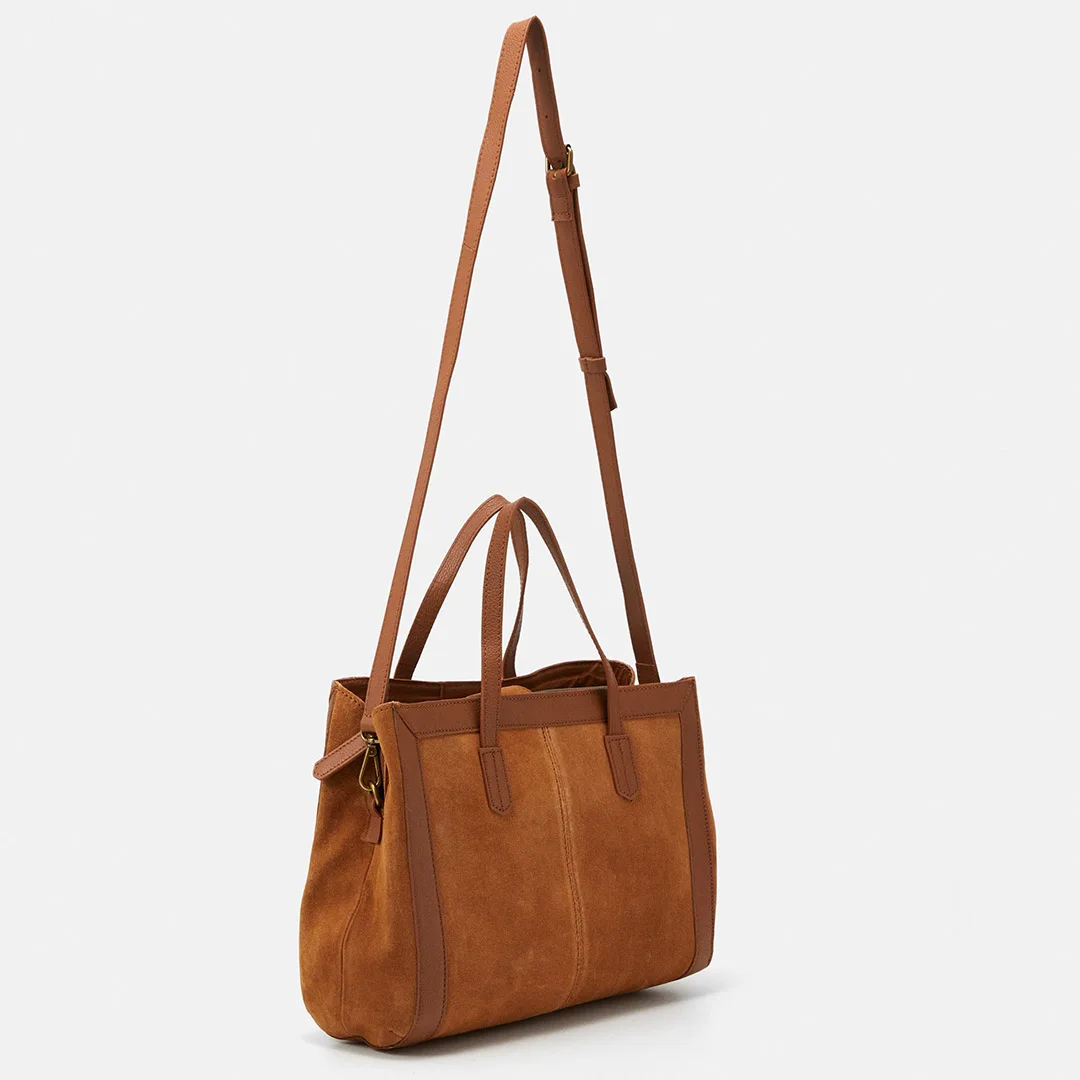 Plain Large Suede Women Cotton Leather Fringe Bags Handbag With Tassel