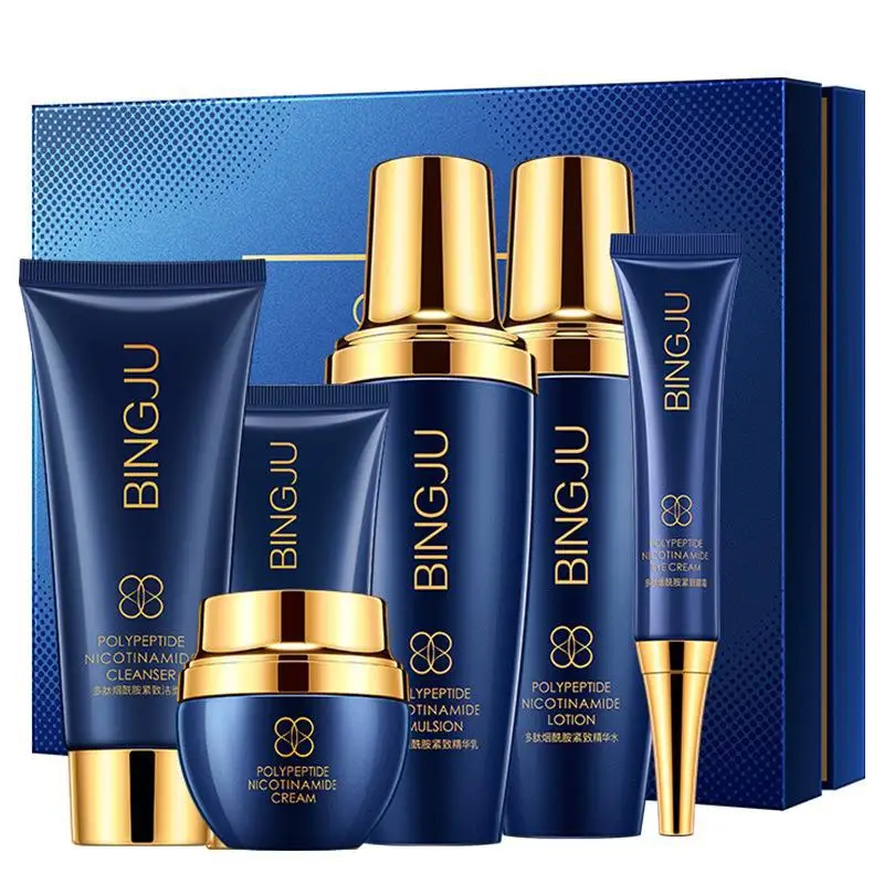 Factory wholesale polypeptide nicotinamide 6-piece moisturizing and brightening skin care set