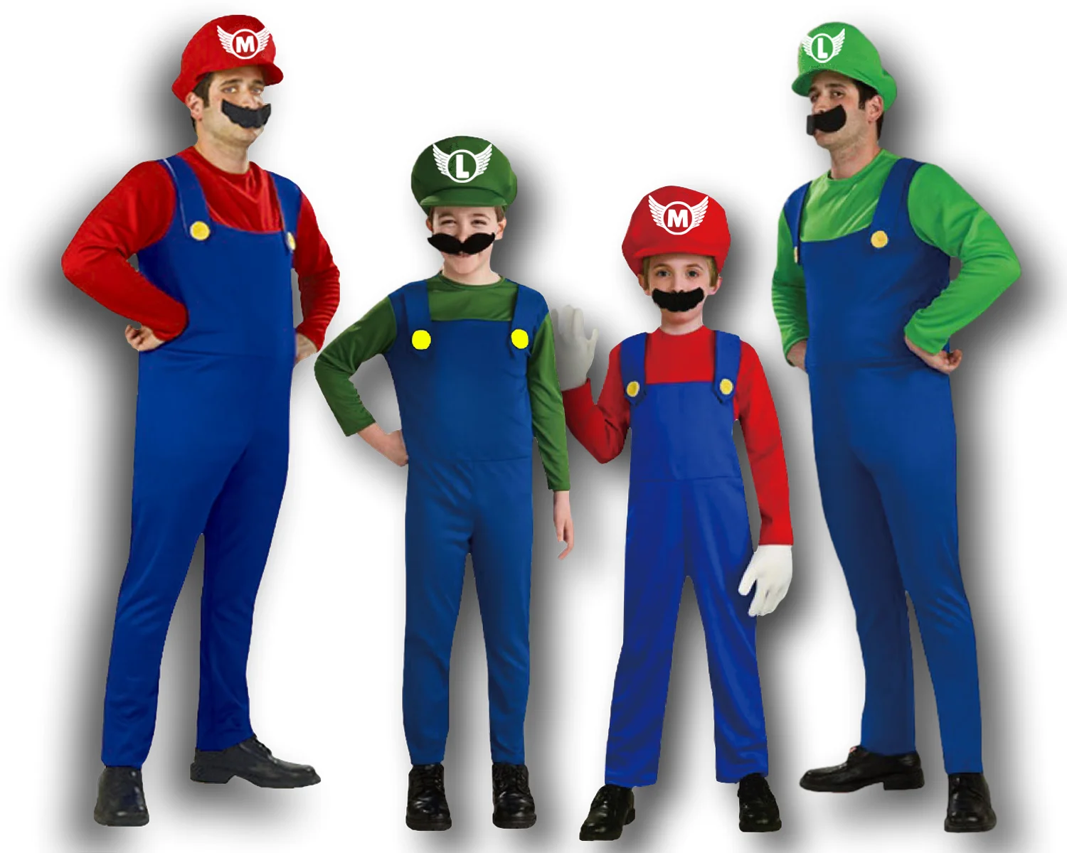 Mens kids instyles hot sale fancy dress man mario brother luigi hallowen costume AGM2659