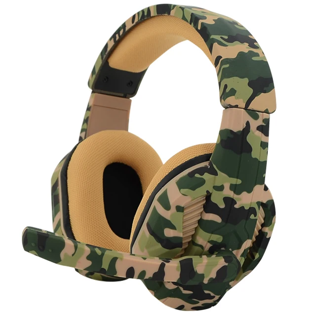 SATE (AE-366C) New 3.5mm Camouflage Game Headset Professional Gamer Stereo Head-mounted Headphone Computer Earphones for PS4 PS3