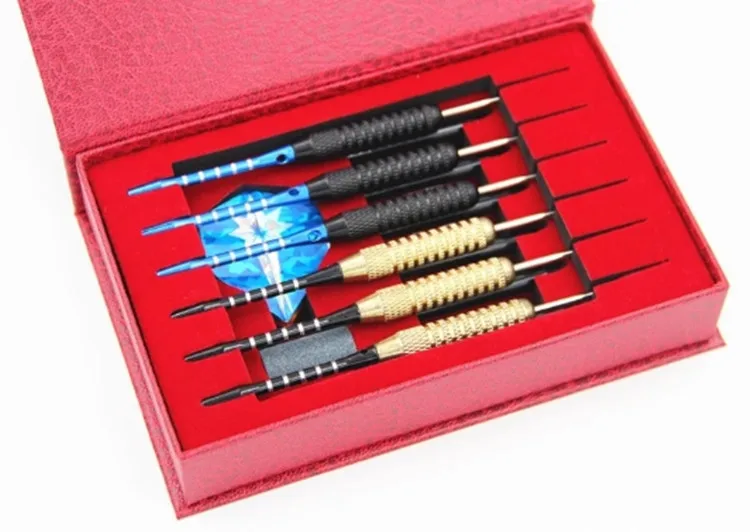 Wholesale High Quality 6 pcs Brass iron Dart Set With Steel Tip Darts Accessories for dartboard Sports games