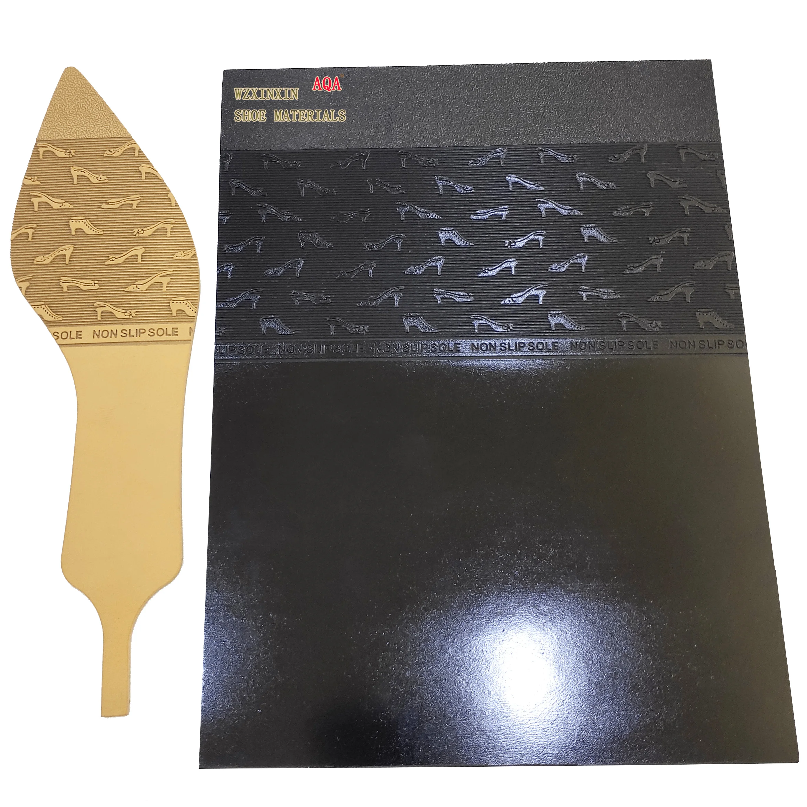 New arrive footwear material  nonslip design durable high abrasion rubber outsole sheet for women high heel shoe sole