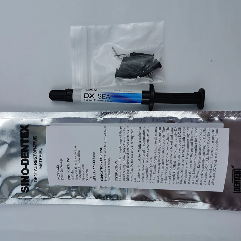 Three Color Without Etch Before Fill Dentex Dental Seal Pit & Fissure Sealant For Kids Light Cure