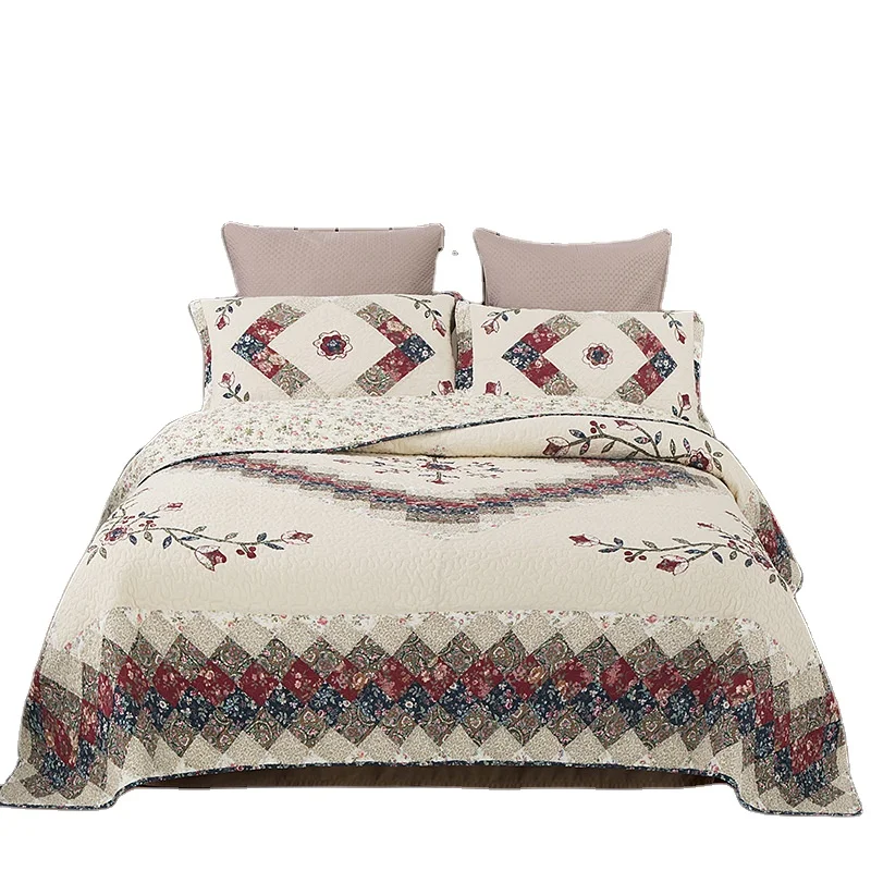 Indian quilted bedspread, animal printing bedspread for sale