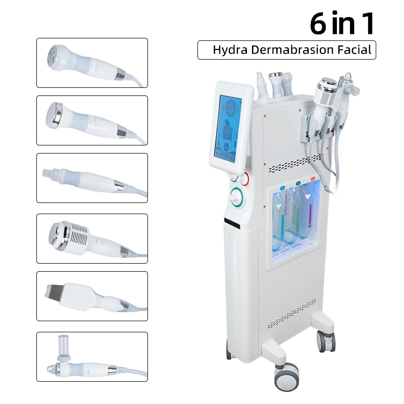 New Style 6 in 1 Microdermabrasion Oxygen Facial Skin Care Deep Cleansing Hydra Dermabrasion Machine