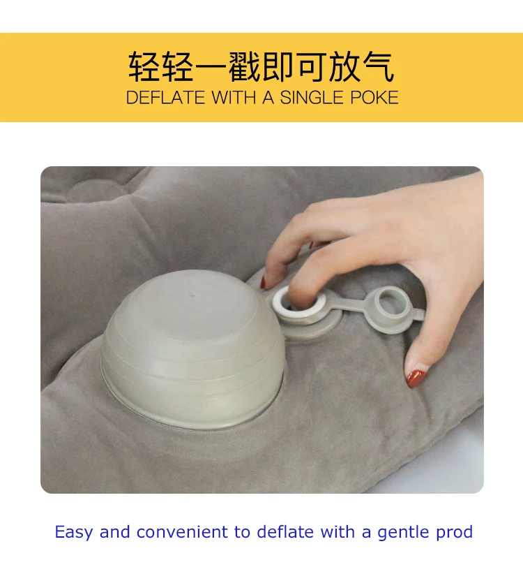 Pneumatic flocking outdoor waterproof  inflatable sleeping air sofa bed