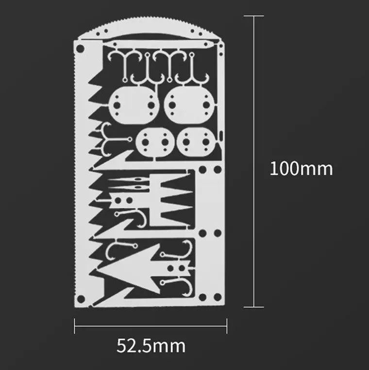 2021 New Design Metal Men Wallet Survival Camping Fishing Card Multi