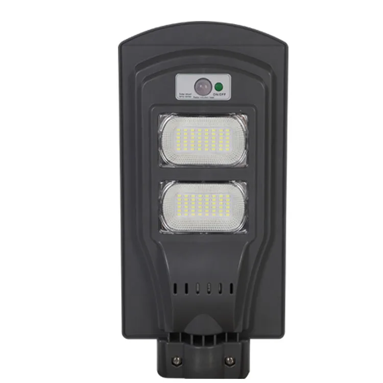 Energy saving all in one solar security light motion sensor outdoor led lamp with super pole