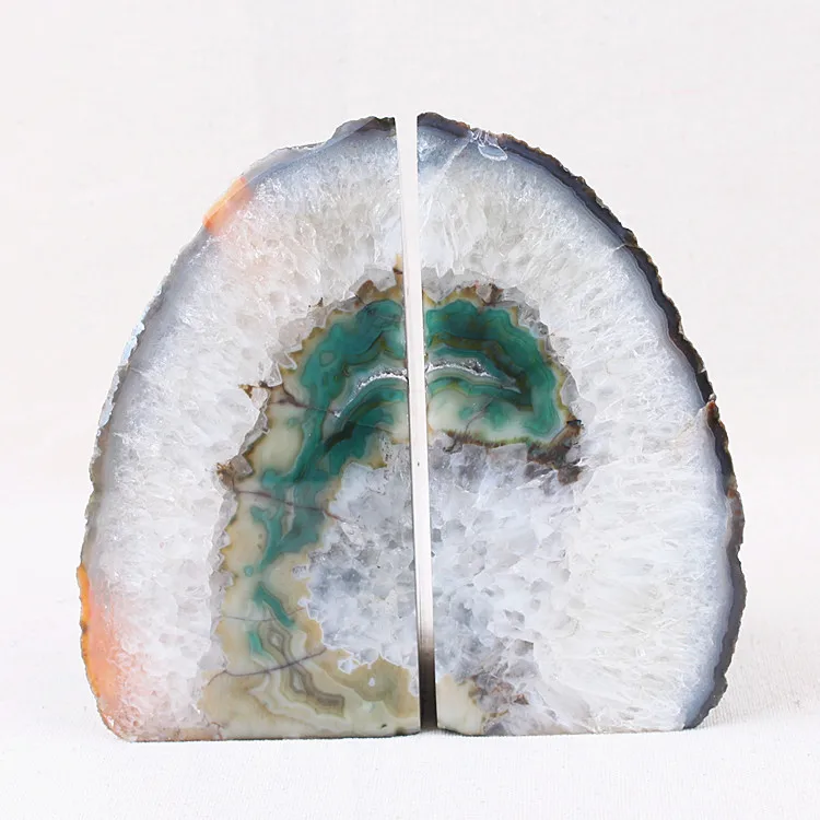 DIY Agate Bookend Gemstone Desk Book Organizer Factory Crafts