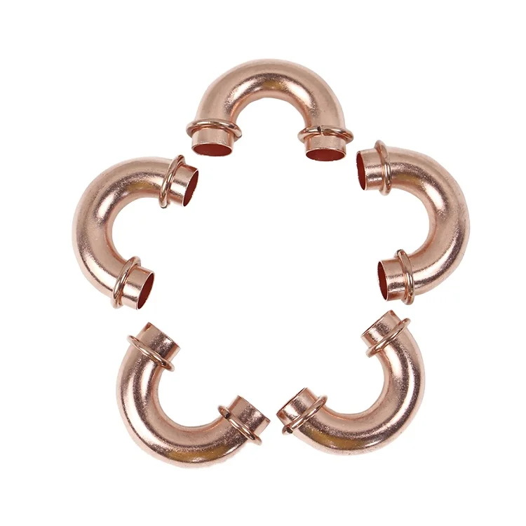 WODE factory Cheap price customized plumbing industry 180 degree elbow Copper fitting U bend