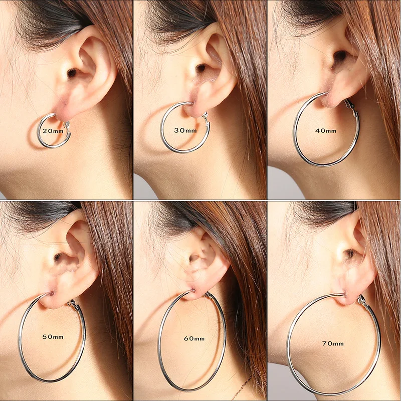 2021 Fashion Fine Jewelry 18K Gold Big Circle Drop Hoop Earrings Trendy S925 Silver Needle Round Vintage Earring