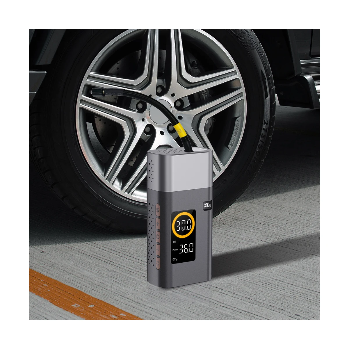 Compact and Portable 12V Tire Inflators Essential Tools for Quick Inflation on the Go for Your Car Truck or Bike