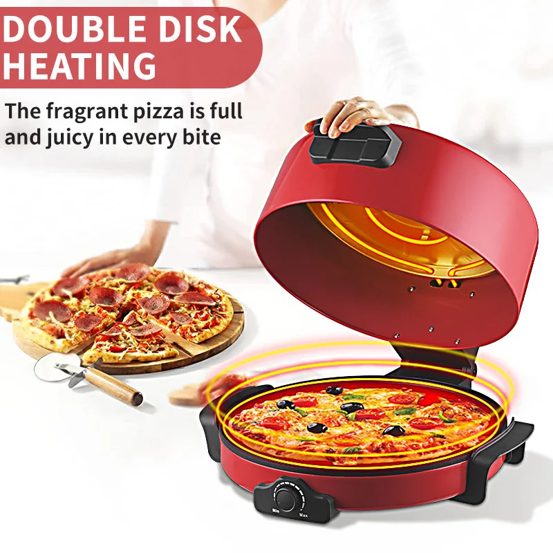 Electric Baking Pan 2200W Non-Stick Crepe Maker Frying Pan Pizza Baking Machine Pancake Maker Double-Sided Heating Steak Cooker