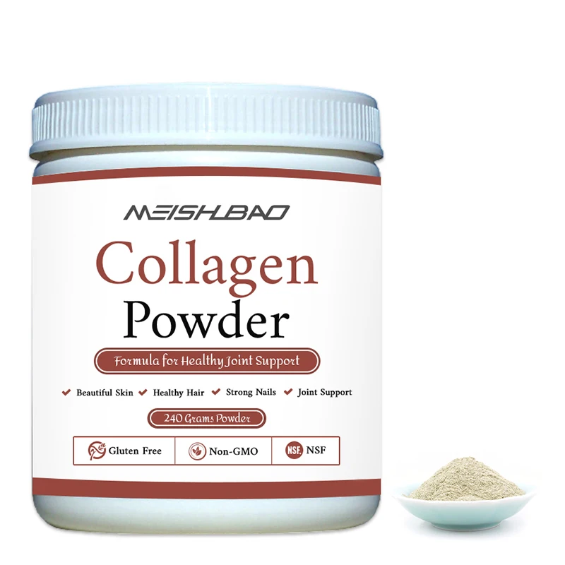 Multifunctional hydrolyzed collagen powder oem 100% collagen and 100% keratin hair mix powder for weight loss