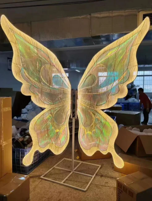 High Quality  Butterfly Shaped Backdrop Stand Wedding Butterfly Backdrop Butterfly Background