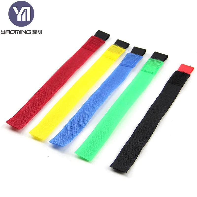Custom Logo Adjustable Colorful Sewing Process Self-Locking Cable Tie Hook and Loop Strap