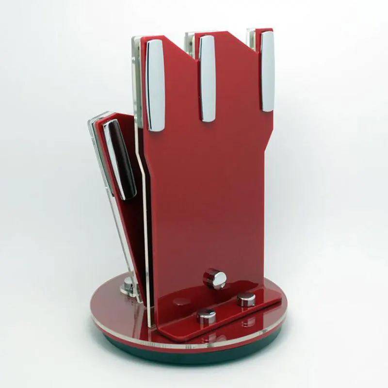 Custom Design Kitchen Knife Display Stand Acrylic Knife Organizer Box