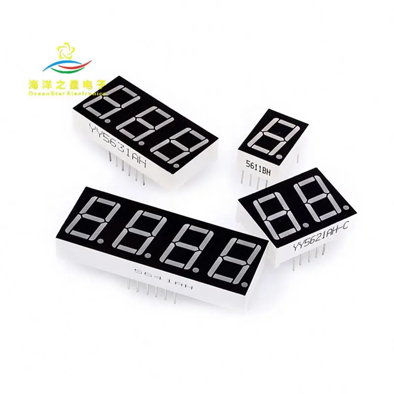 0.28 0.36  0.4 0.56 inch digital tube common cathode and common anode 1/2/3/4 digits one two three four digits bright red clock