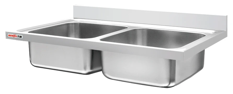 Pakistan Outdoor Commercial Hand Wash Basin Sink Table Top/Customized Stainless Steel Double Kitchen Sink Counter Top Only