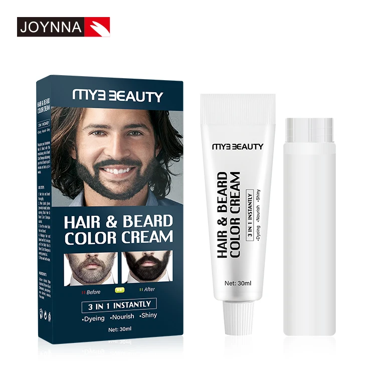MYB BEAUTY Men Beard Dye Shampoo With Plant Extract Fast Dyeing beard oil for men Gray Moustache Beard