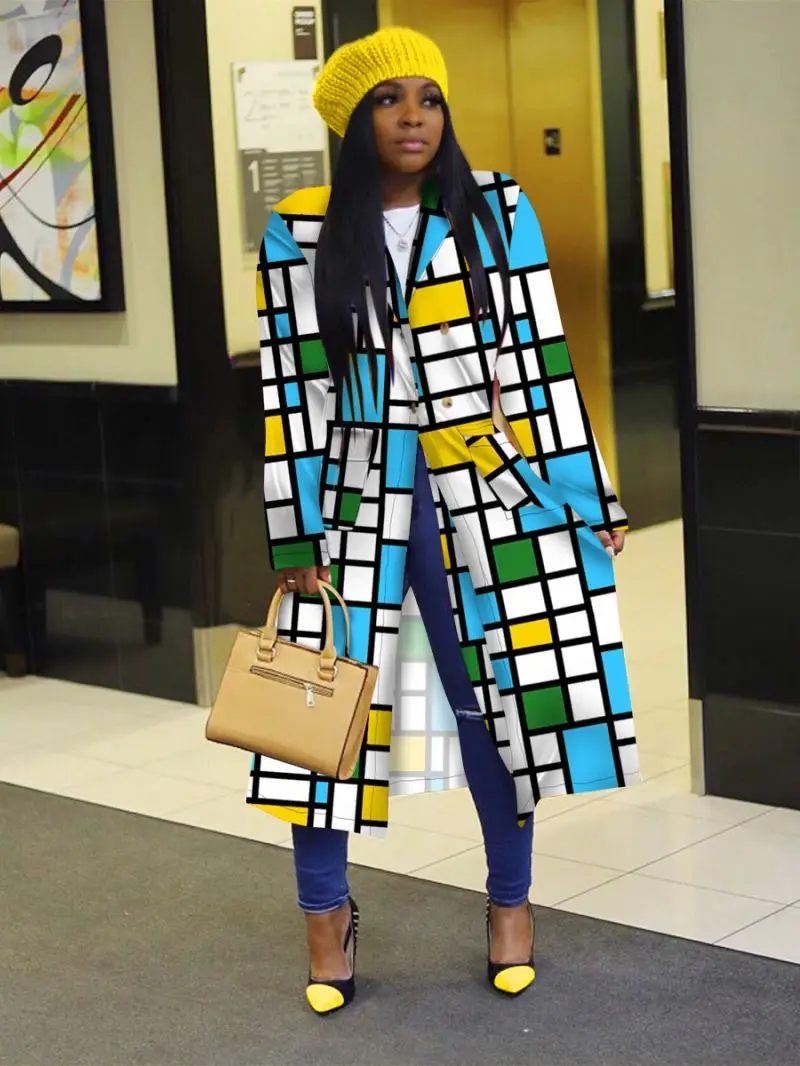 2021 Winter Women Stylish Thick Double-breasted Overcoat Ladies Woolen Coat With Belt