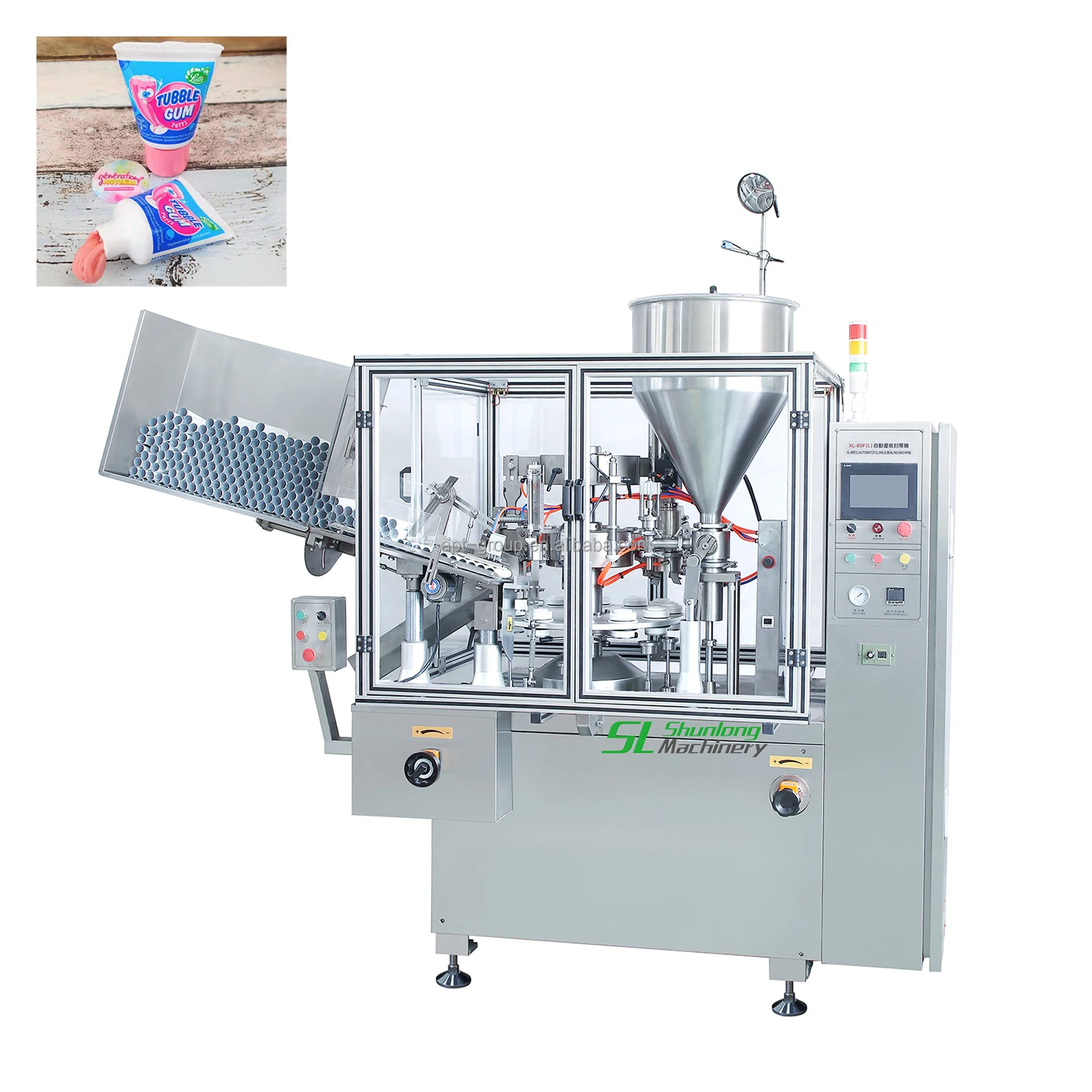 Automatic Hair Cream Tube Filling Sealing Machine With Eye Mark Face Wash Cream Chocolate Paste