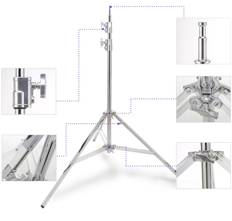 
Dysprosium Studio Spotlight Support Frame 3.2m Heavy-duty Light Stand Photography Light Stand 