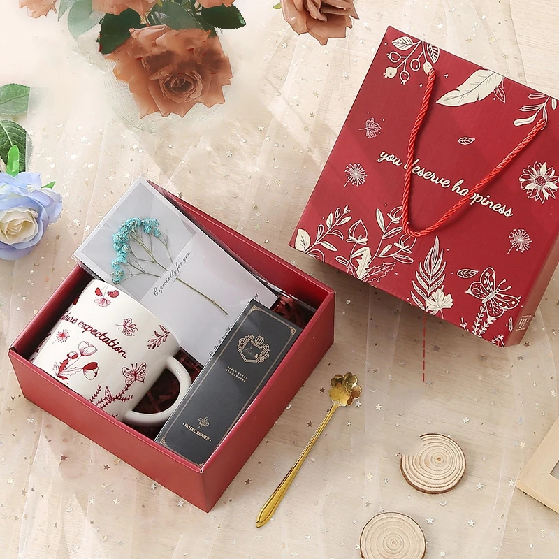 Christmas Valentines Wedding Gifts For Guests Birthday gift set Souvenirs Mug Cup Towel For Women Her bridesmaid gift box set