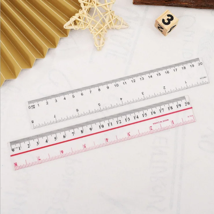 
Custom logo Hot Selling Recyclable Transparent Acrylic Measuring ruler for kids use with the best price 