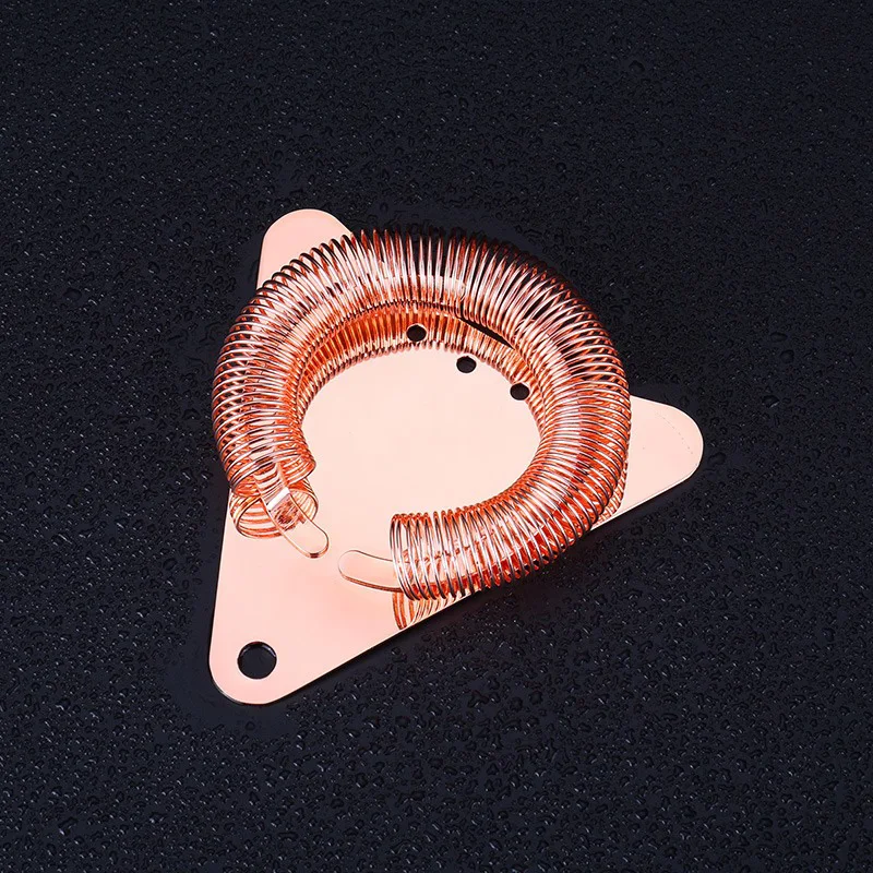 Unique Triangle Ice Strainers Customised Logo Bar Tool Stainless Steels Hawthorn Filter Cocktail Strainer