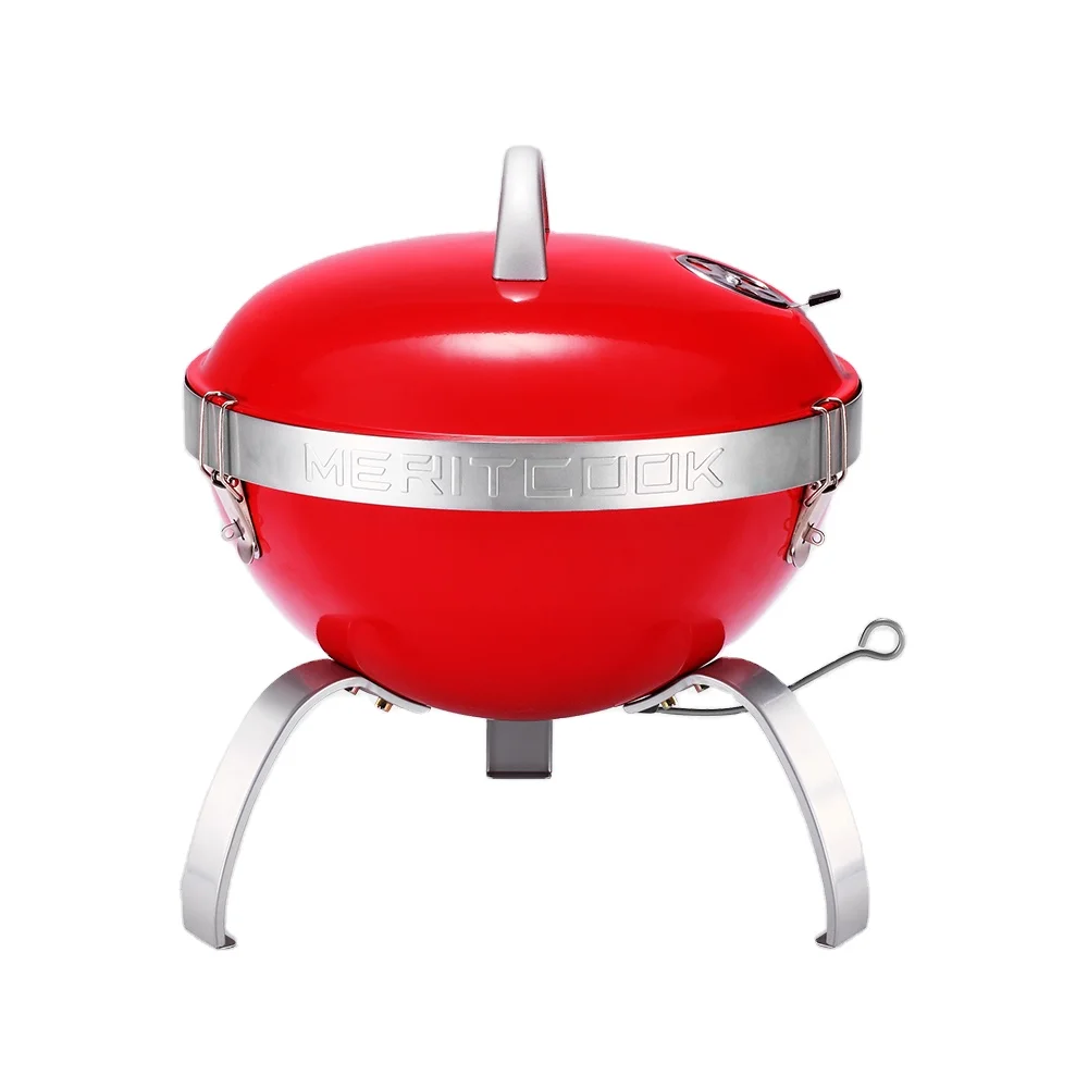 Премиум 14 дюймов SS304 решетки гриль для барбекю на открытом воздухе Кемпинг Пикник Плита Портативный мини-пылесос в форме яблока чайник для барбекю и гриля на древесном угле, производство Китай