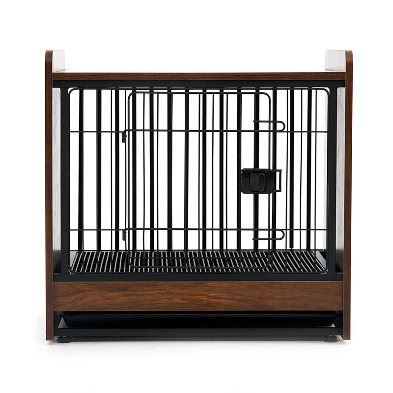 Home Decor Wood Dog Kennel Crate with Door Indoor Pet Crate Furniture Bed Modern Wood Dog House