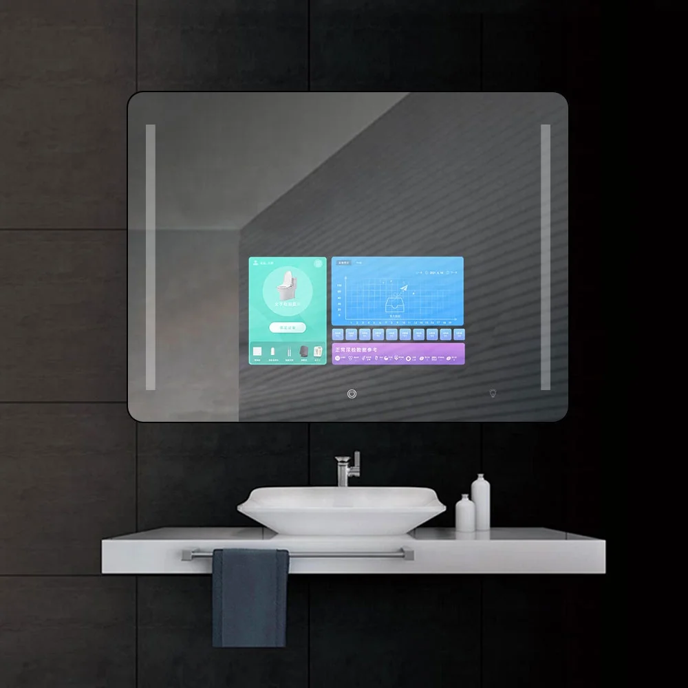 Bathroom WIFI Touch Screen Android 12 Smart Magic Mirror TV with waterproof functions