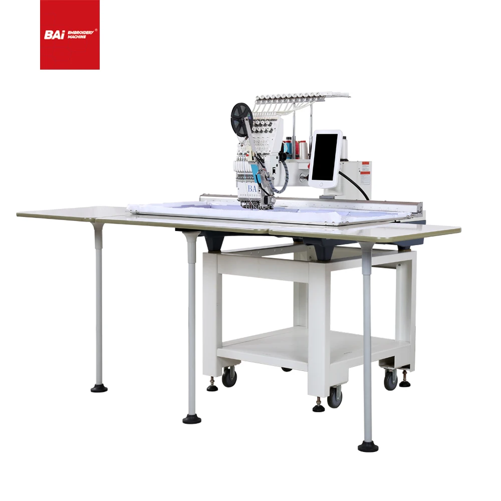 
BAI single head 12 needles flat double sequins computerized embroidery machine 